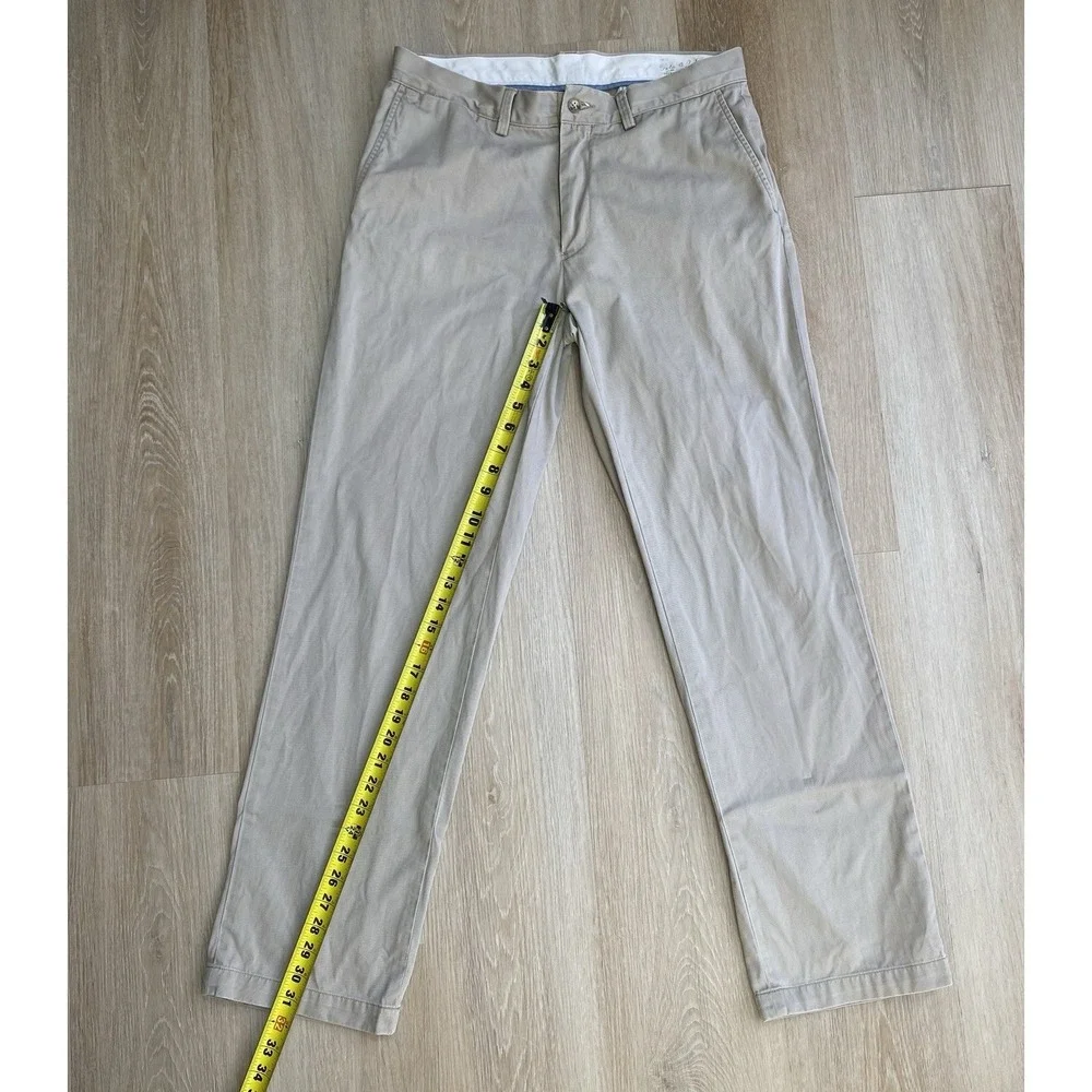 Polo Ralph Lauren Men's Classic Fit 32x32 Khaki Tan Chino Pants with Seersucker